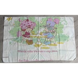 Strawberry Shortcake Vtg 1980 Pillow Case 80s Huckleberry Finn Blueberry Muffin